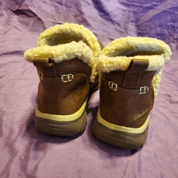 Skechers easy going gold rush casual boots vegan leather faux fur size 6 - Picture 3 of 10